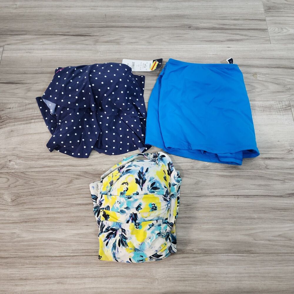 Women's Swiming Tops and Botton Size 12 Lot of 3